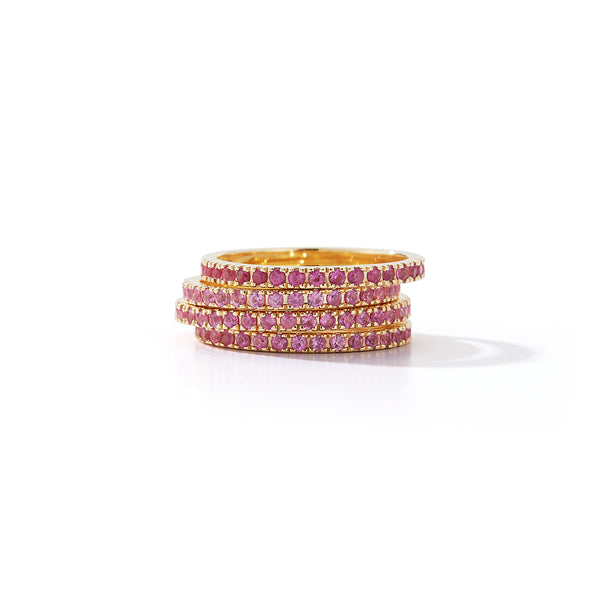 Pink Sapphire Eternity Band Rings