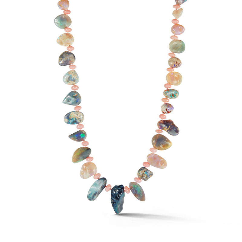 Boulder Opal and Peruvian Opal Necklace