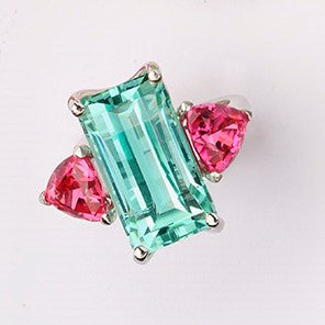 Tourmaline and Spinel Ring