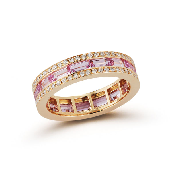 Light Pink Sapphire Origami Band Ring