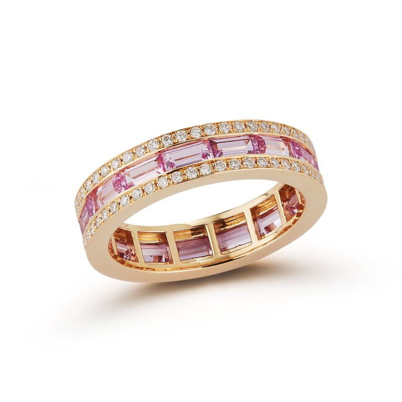 Light Pink Sapphire Origami Band Ring