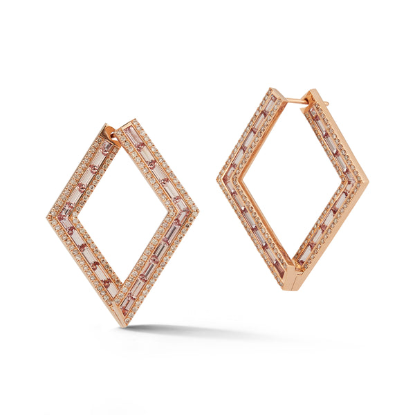 Malaya Garnet Origami Earrings