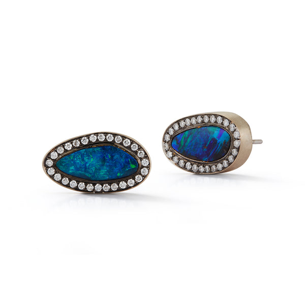 Victorian Antique Opal & Diamond Halo Stud Earrings | Exquisite Jewelry for  Every Occasion | FWCJ