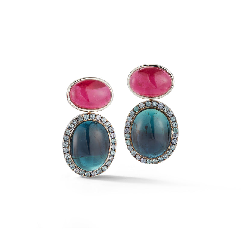 Tourmaline and Color Change Garnet Earrings