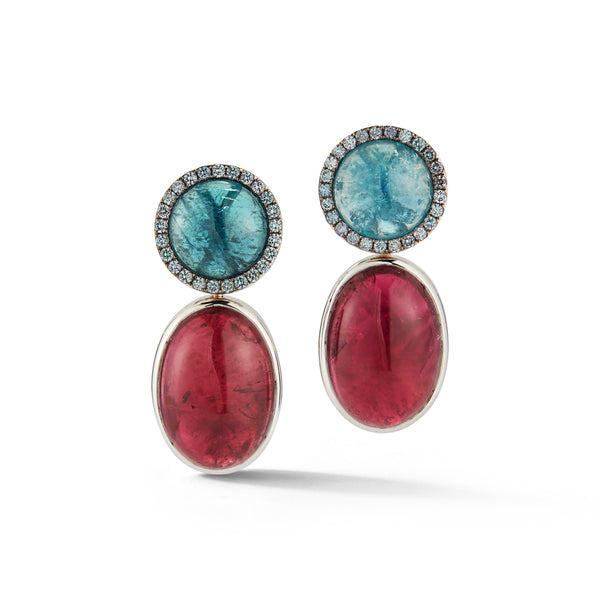 Tourmaline & Color Change Garnet Earrings