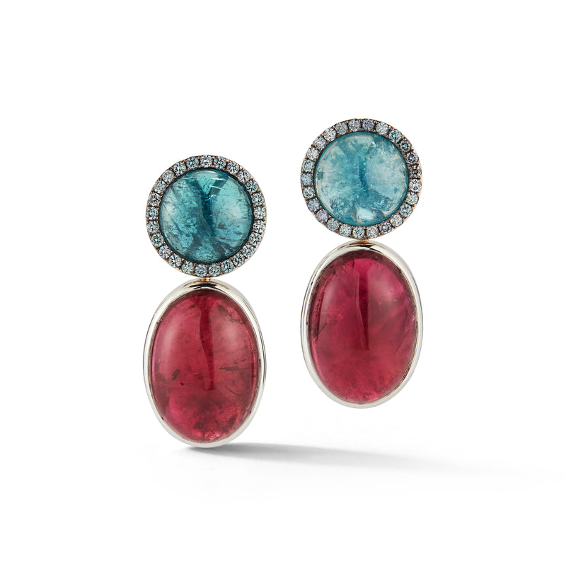 Tourmaline & Color Change Garnet Earrings