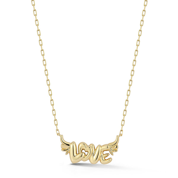 Winged "LOVE" Necklace