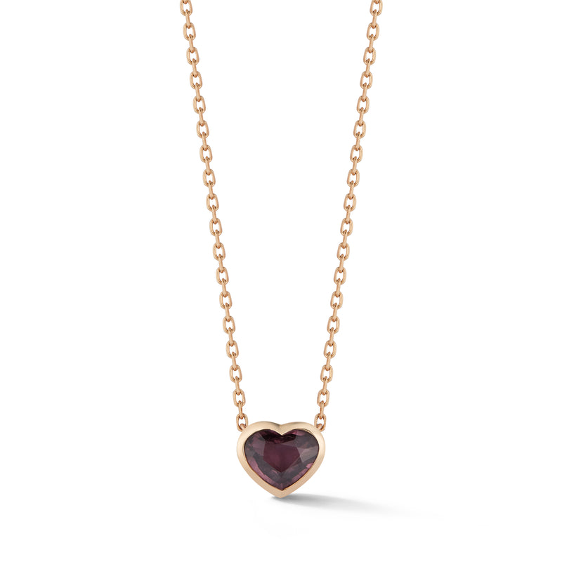 Small Spinel Heart Pendant